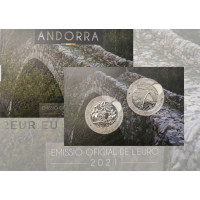 ANDORRA 1,25 EURO 2021 - Patrimonio Culturale di Andorra - Narcissus Poeticus - Ponte Margineda
