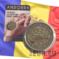 Andorra 2 euro FDC coincard 2021 - Ci prendiamo cura dei nostri anziani