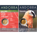 Andorra 2 euro FDC coincard 2025 - Giochi dei Piccoli Stati d'Europa + Avvoltoio barbuto