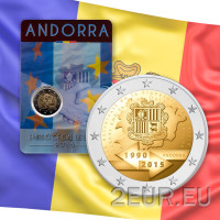 Andorra 2 euro BU coincard 2015 - 25 anni di unione doganale con l'UE