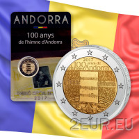 Andorra 2 euro BU coincard 2017 - 100 anni dell'inno di Andorra