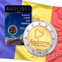 Andorra 2 euro BU coincard 2017 - Paese dei Pirenei