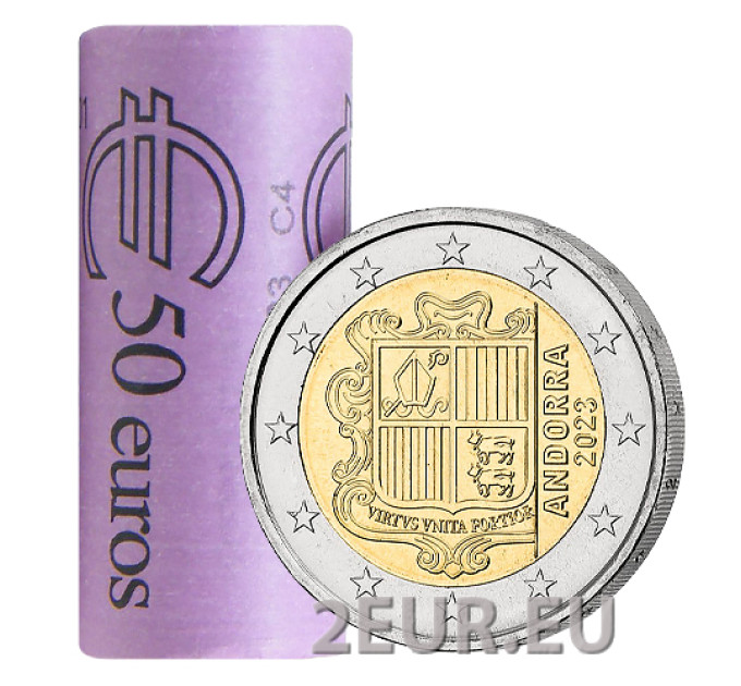 Andorra Rotolo da 2 euro 2023