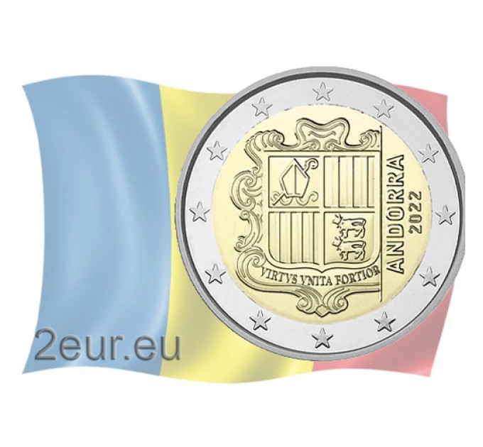 Andorra 2€ UNC 2022 - Stemma Araldico