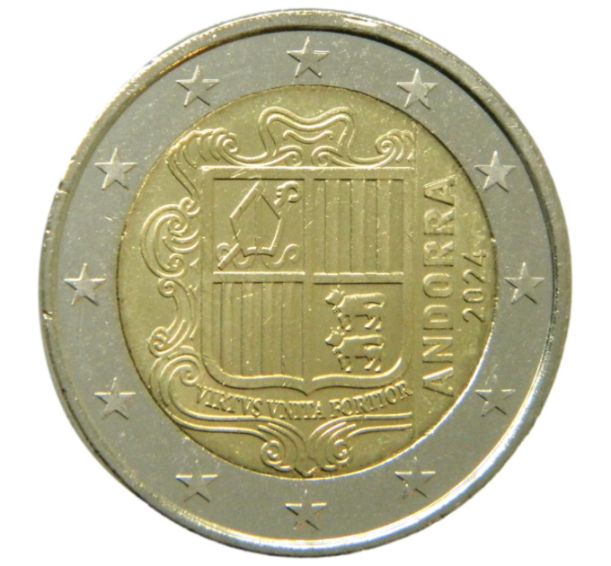 Andorra 2€ UNC 2024 - Stemma Araldico