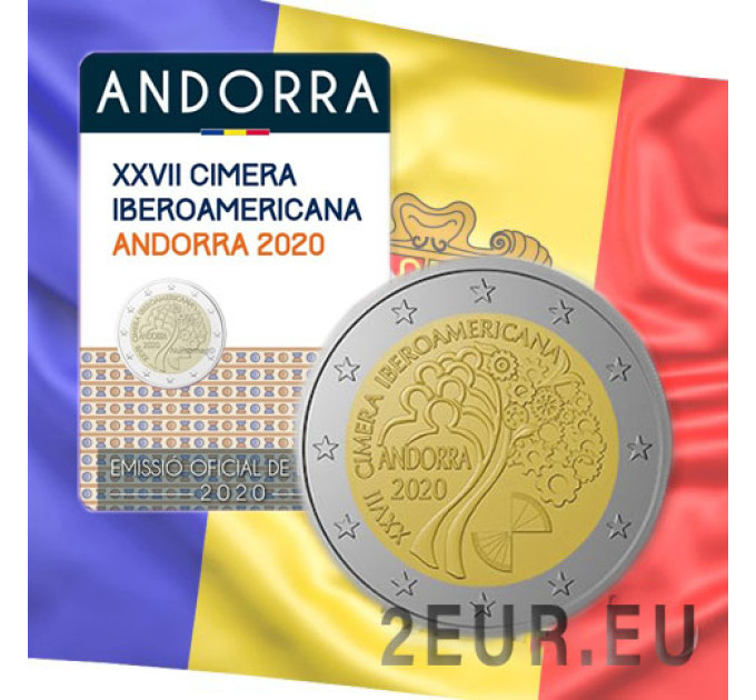 Andorra 2 euro BU coincard 2020 - 27 ° vertice iberoamericano in Andorra