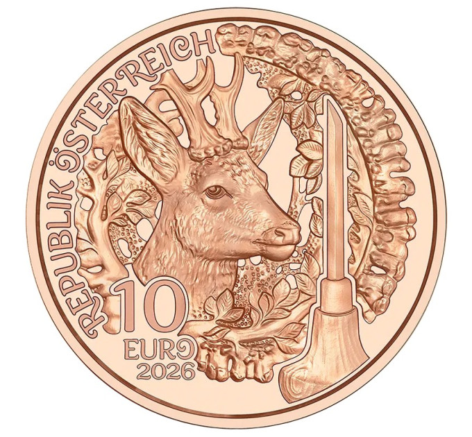 Austria 10 euro 2026 - Aufdirndln – Anpirschen - Horn