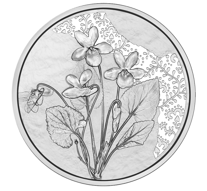 Austria 10 euro  Moneta d'argento 2024 - Viola