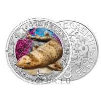 Austria Moneta da 3 euro 2023 -  Vita marina luminosa - Squalo Swell