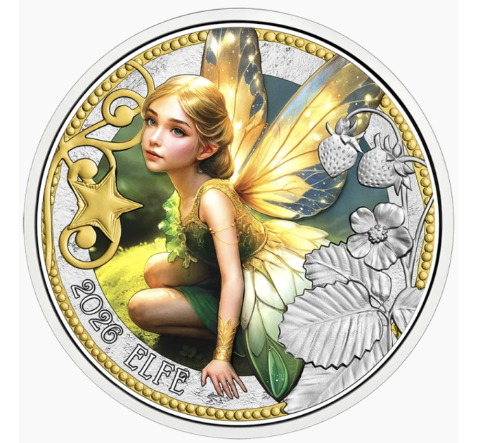 Austria Moneta da 3 euro 2026 -  Creature mitiche - L'elfo