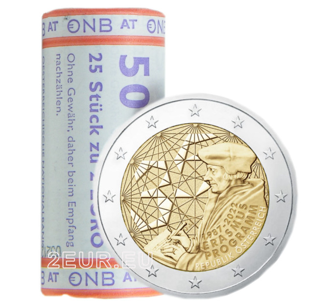 Austria 2 euro Rotolo 2022 - 35° anniversario del programma Erasmus