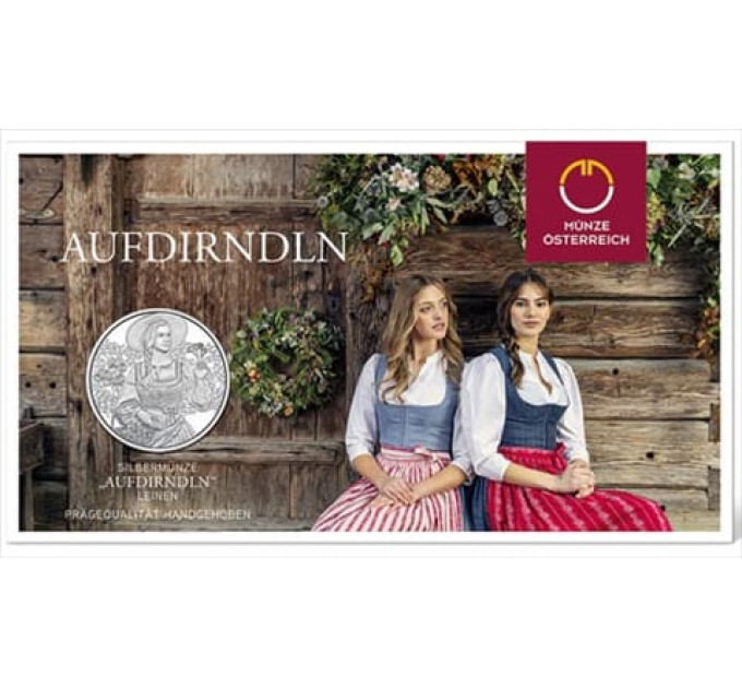  Austria 10 euro  Moneta d'argento 2025 - Aufdirndln – Lino