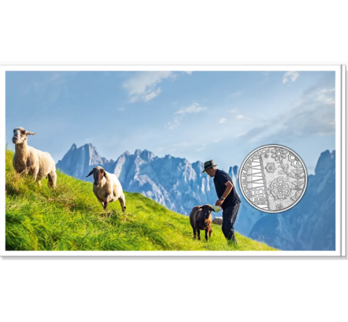  Austria 10 euro  Moneta d'argento 2026 - Aufdirndln – Anpirschen - Horn