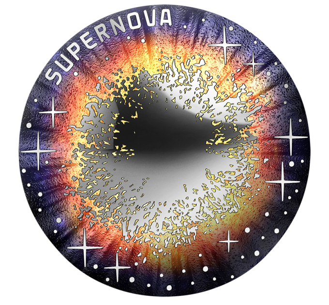 Austria 20 euro Moneta d'argento 2024 – L'universo inesplorato: Supernova