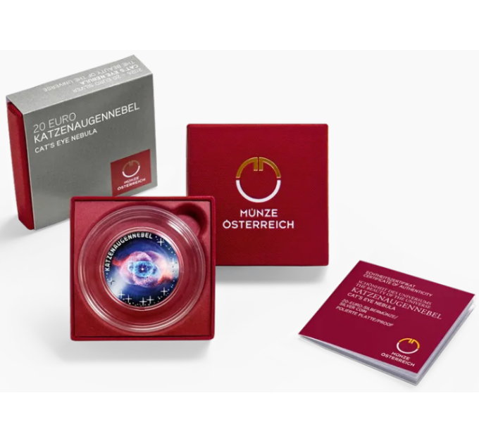 Austria 20 euro Moneta d'argento 2026 – L'universo inesplorato: Nebulosa Occhio di Gatto