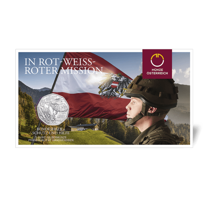 Austria 5 euro Moneta d'argento 2015 - Forze armate dell'Austria
