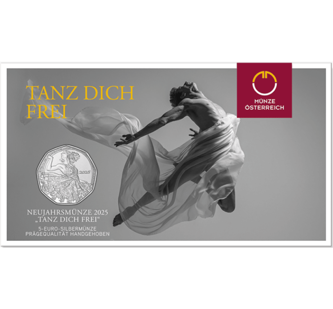 Austria 5 euro Moneta d'argento 2025 - Balla da solo