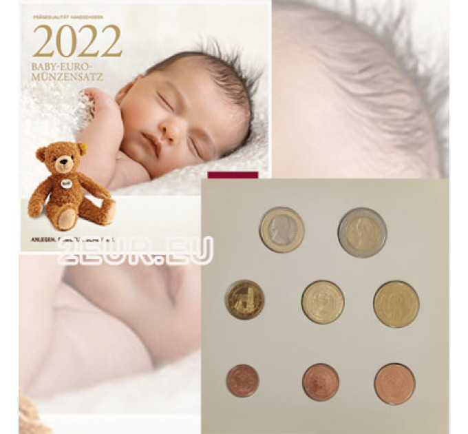 Austria Set di monete in euro FDC 2022 - SET DI MONETE PER BAMBINI