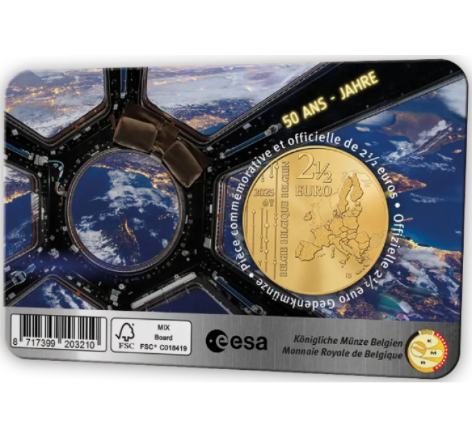 Belgio 2,5 euro BU 2025 - 50 anni dell'Agenzia Spaziale Europea - NL