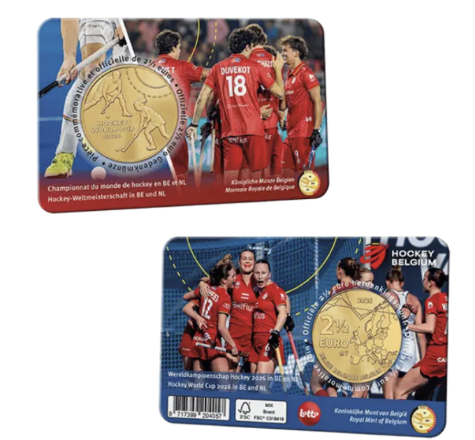Belgio 2,5 euro BU 2026 - Coppa del Mondo di hockey su ghiaccio in Belgio e nei Paesi Bassi - NL+FR