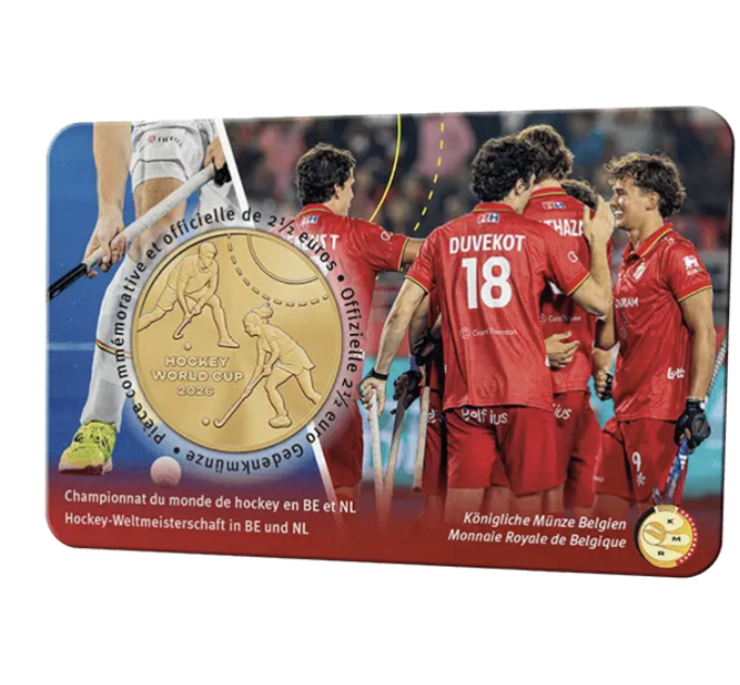 Belgio 2,5 euro BU 2026 - Coppa del Mondo di hockey su ghiaccio in Belgio e nei Paesi Bassi