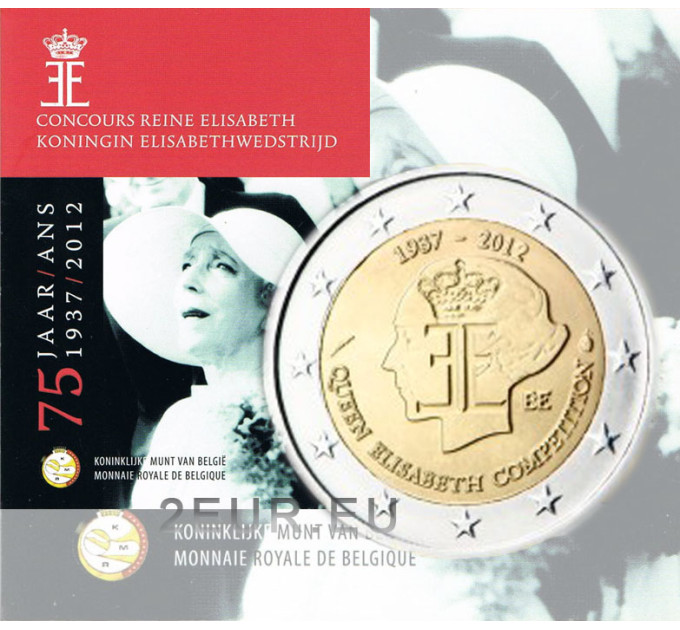 Belgio 2 euro BU 2012 - 75° anniversario del Queen Elisabeth Music Contest 