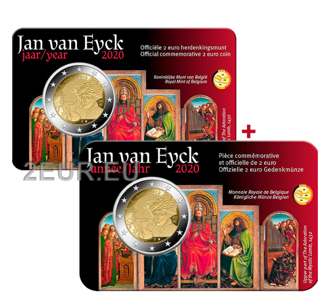 Belgio 2 euro BU 2020 - Jan van Eyck - NL+FR