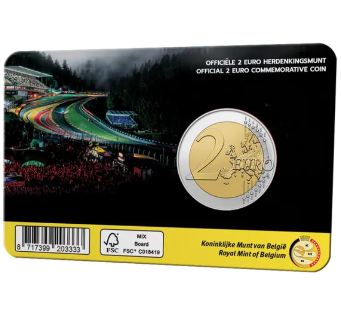 Belgio 2 euro BU 2025 - Circuito di Spa-Francorchamps - FR