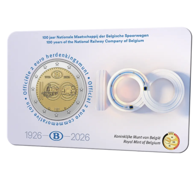 Belgio 2 euro BU 2026 - 100 anni di NMBS - NL