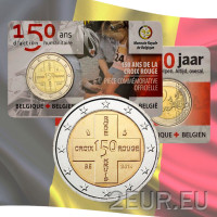Belgio 2 euro BU 2014 - 150 anni Croce Rossa Belga - FR 