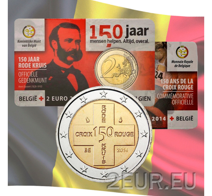 Belgio 2 euro BU 2014 - 150 anni Croce Rossa Belga - NL