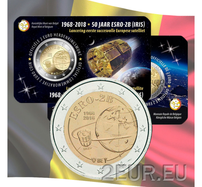 Belgio 2 euro BU 2018 - Satellite europeo ESRO 2B - NL