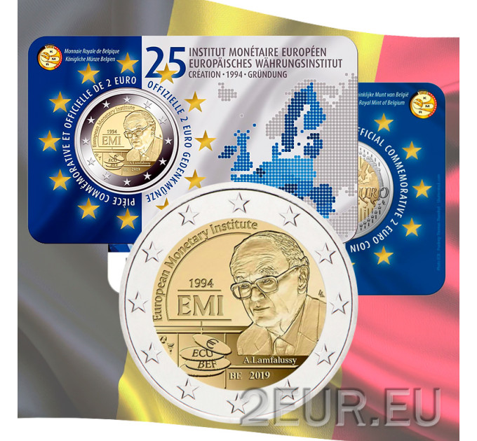 Belgio 2 euro BU 2019 - 25° anniversario dell'Istituto monetario europeo - FR