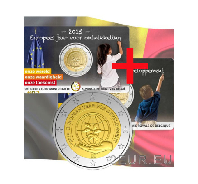 Belgio 2 euro BU 2015 - Anno europeo dello sviluppo - NL+FR 
