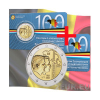 Belgio 2 euro BU 2021 - 100° anniversario dell'Unione economica Belgio - Lussemburgo (BLEU) - NL+FR