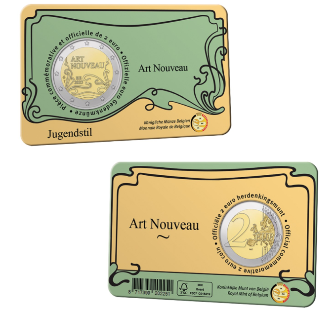 Belgio 2 euro BU 2023 - Art Nouveau a Bruxelles - FR
