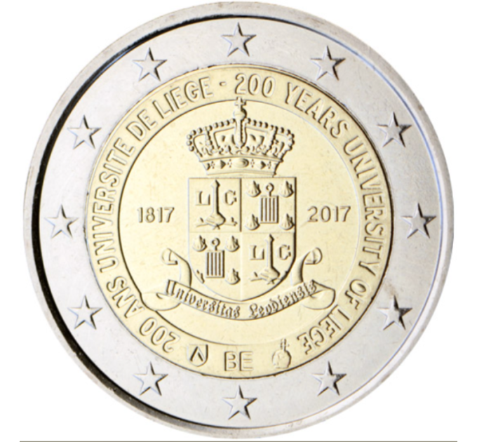 Belgio 2 euro UNC 2017 - 200 anni dell'Università di Liegi 