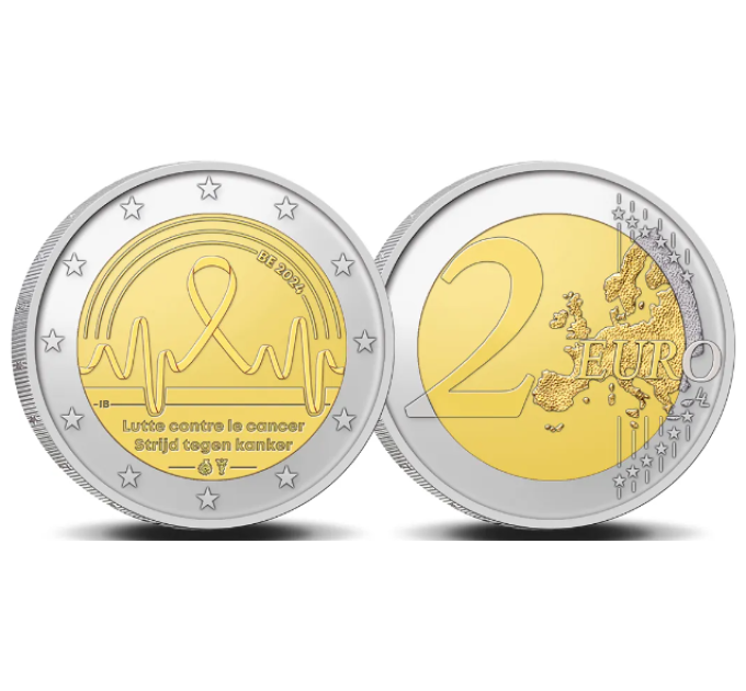 Belgio 2 euro UNC 2024 - Controllo del cancro
