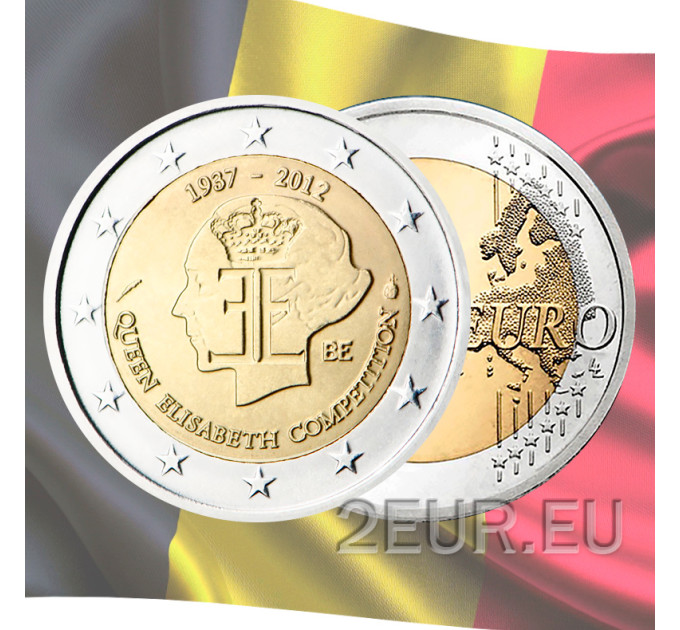 Belgio 2 euro UNC 2012 - 75 ° anniversario della Queen Elisabeth Music Contest 