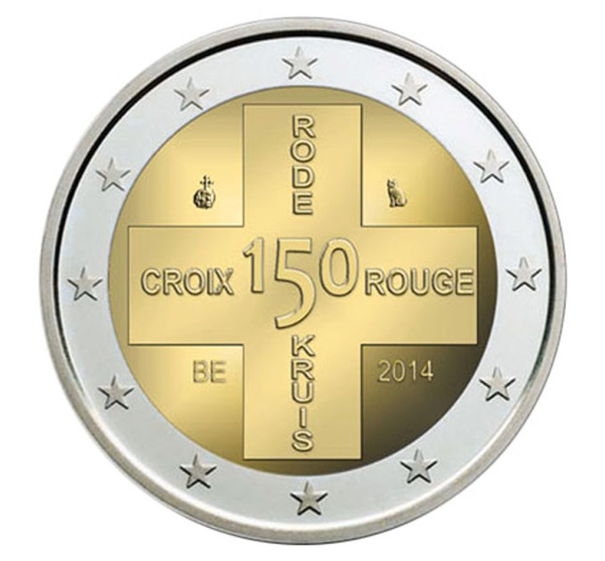 Belgio 2 euro UNC 2014 - 150 anni della Croce Rossa Belga
