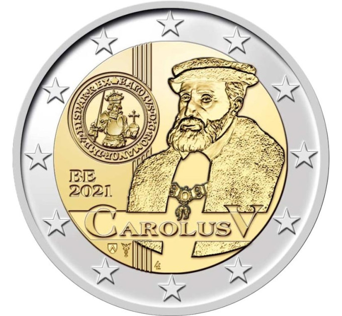Belgio 2 euro UNC 2021 - 500° anniversario di Carlo V 