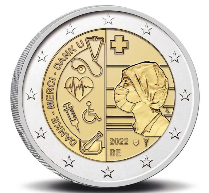Belgio 2 euro UNC 2022 - Sanità durante la pandemia covid