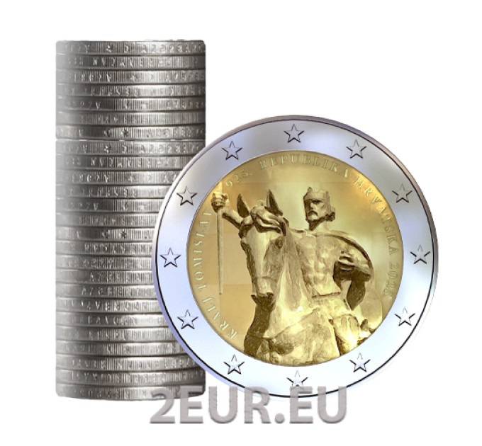 Croazia 2 ROTOLO EURO 2025 - 1100° anniversario del Regno croato e dell'incoronazione di re Tomislav