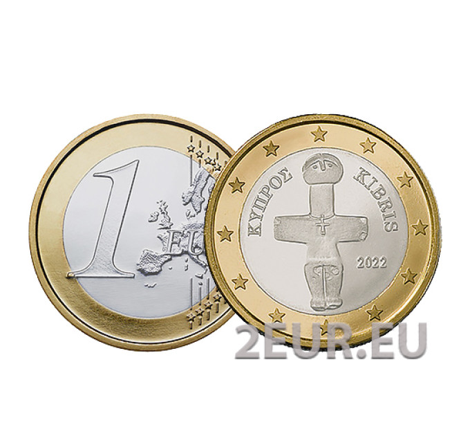Cipro 1 euro UNC 2022