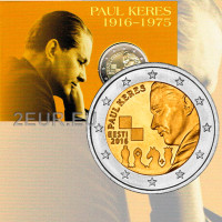  Estonia 2 euro fdc 2016 - 100 anni dalla nascita di Paul Keres 