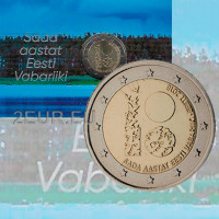  Estonia 2 euro fdc 2018 - 100° anniversario della repubblica di Estonia 