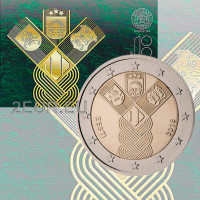  Estonia 2 euro fdc 2018 - 100° anniversario dell'indipendenza degli stati baltici 