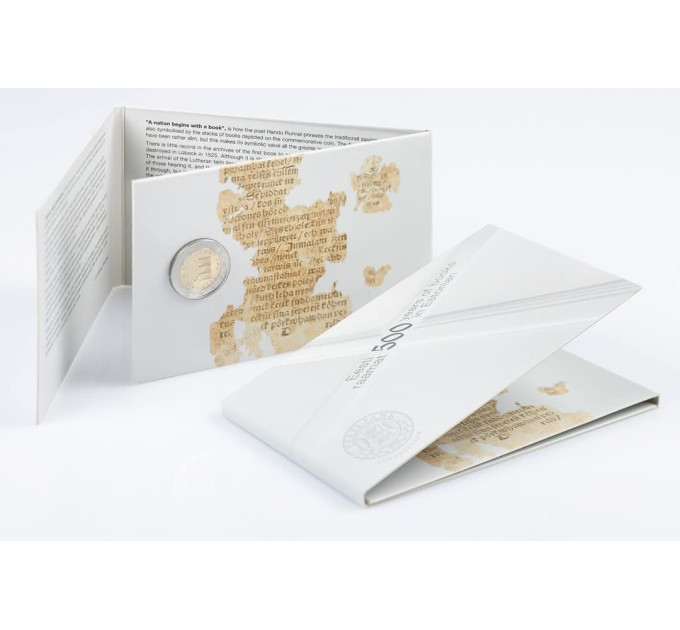Estonia 2 euro FDC 2025 - 500 anni di lingua scritta estone