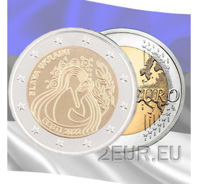 Estonia 2 euro UNC 2022 - Ucraina e libertà