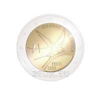 Estonia 2 euro UNC 2023 - Uccello Nazionale - Rondine